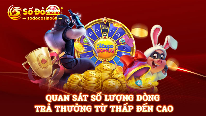 Quan sát số lượng dòng trả thưởng từ thấp đến cao